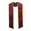 Maroon Stole with Gold Trim