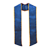 Royal Blue Stole with Gold Trim