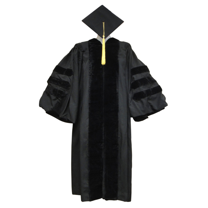 Doctoral Gown Regular Cap and Tassel Package Trim and Tassels