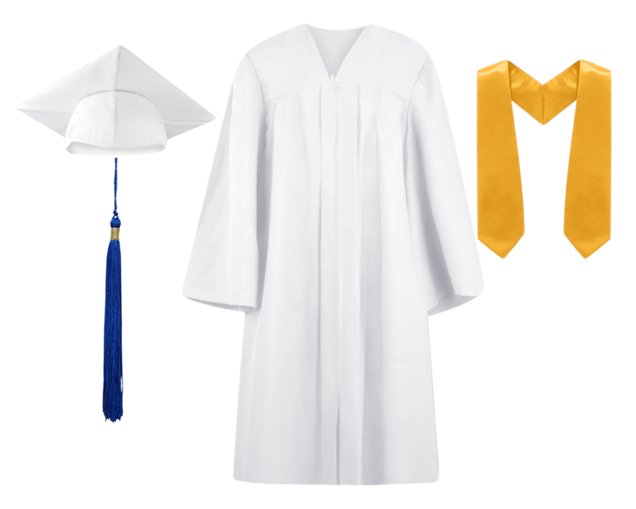 Cap, Gown, Tassel and Stole Set: Matte Finish | Trim and Tassels