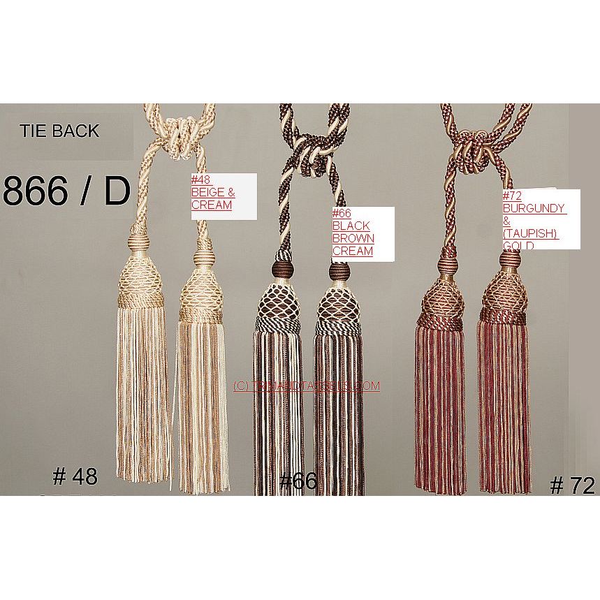 Clearance - Curtain Tie Backs - 866D