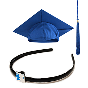Headband, Cap and Tassel for Students 4'9" or taller: Matte Finish