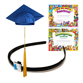 Headband, Certificate, Cap and Tassel  For Students 3'0"-4'6" tall: Matte Finish