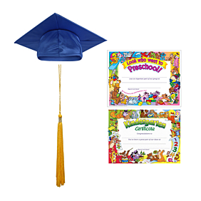 Certificate, Cap and Tassel  For Students 3'0"-4'6" tall: Shiny Finish