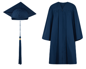 Elementary Cap, Gown and Tassel Set : Matte Finish