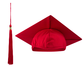 Cap and Tassel for Students 4'9" or taller: Matte Finish