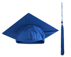 Cap and Tassel  For Students 3'0"-4'6" tall: Matte Finish