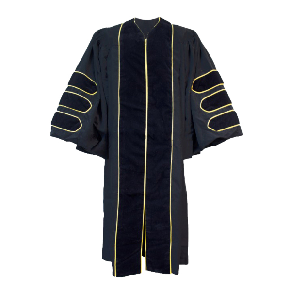 Doctoral Gown, Regular Cap and Tassel