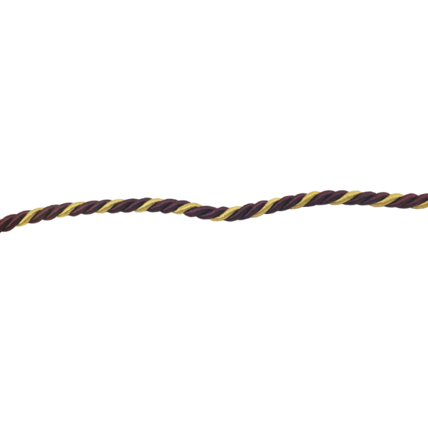 Burgundy / Gold Twisted Cord: 10 yards
