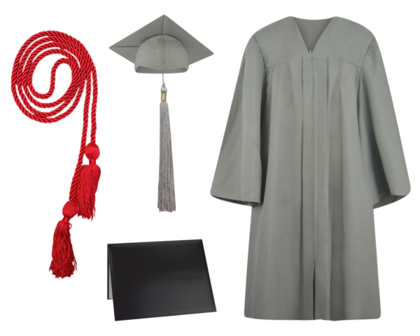Cap, Gown, Tassel, Honor Cord and Diploma Cover Set : Matte Finish