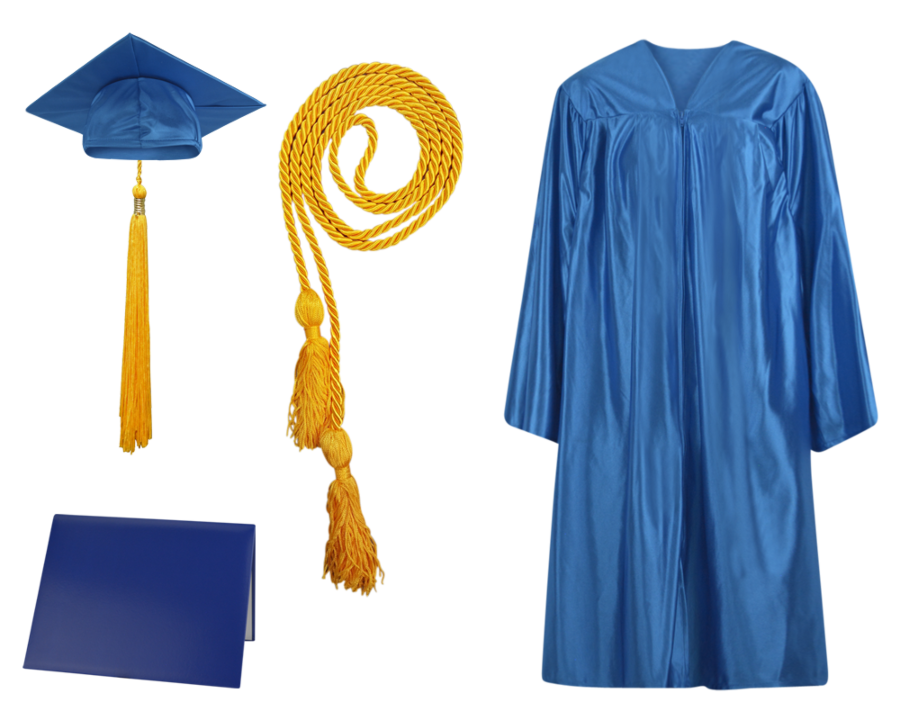 Double Graduation Honor Cord Royal Blue/Gold