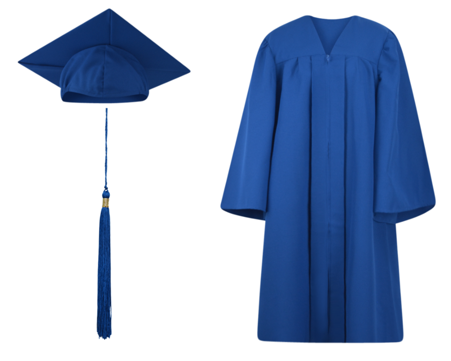 Endea Graduation Matte Cap & Tassel (Royal Blue, 2024)