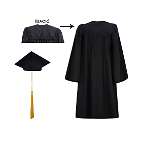 Premium Bachelors Cap, Gown and Tassel Set