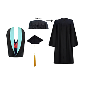 Premium Bachelors Gown, Regular Cap, Tassel and Hood