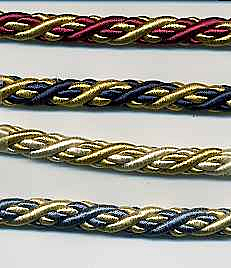 Burgundy / Gold Decorative Cord: 10 yards