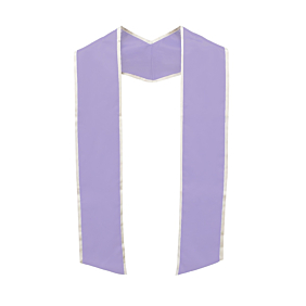 Lavender Stole with White Trim