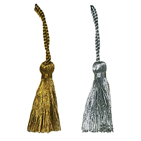 Metallic Bookmark Tassel: 4 inch loop (Pack of 25)
