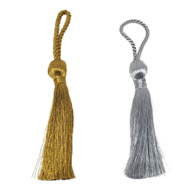 Decorative Metallic Hanging Tassels - Set of 4