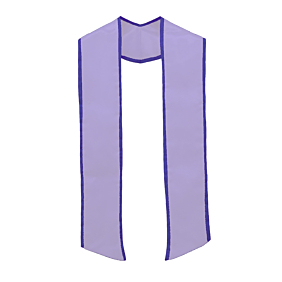 Lavender Stole with Purple Trim