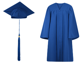 Cap, Gown and Tassel Set : Matte Finish