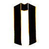 Black Stole with Gold Trim