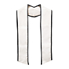 White Stole with Black Trim