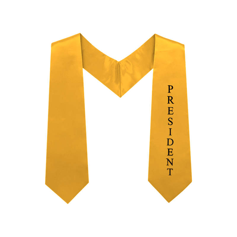 Gold Stole with Black Print