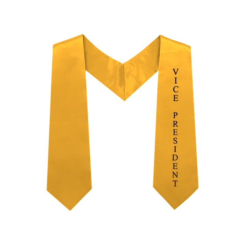 Gold Stole with Black Print