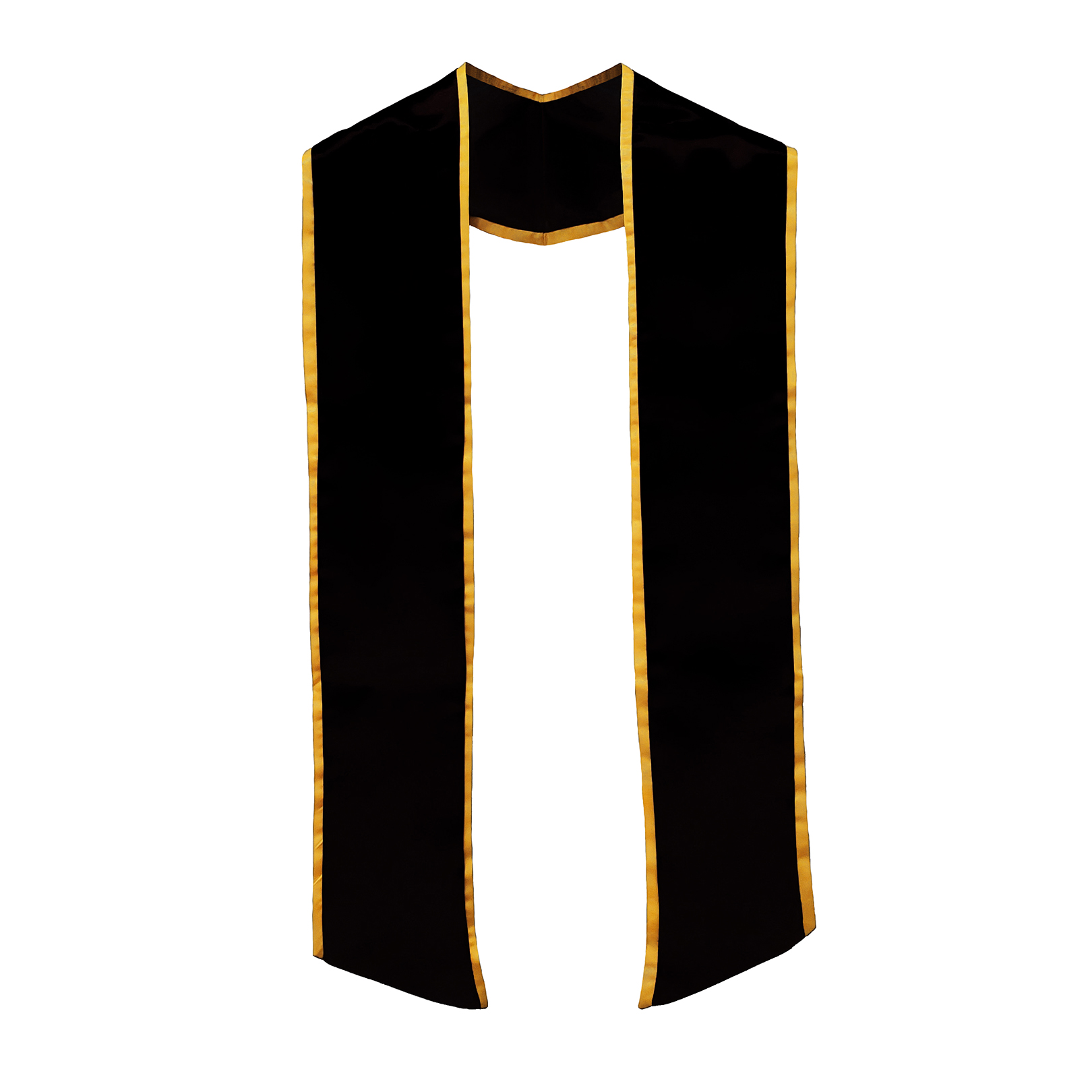 Black Stole with Gold Trim