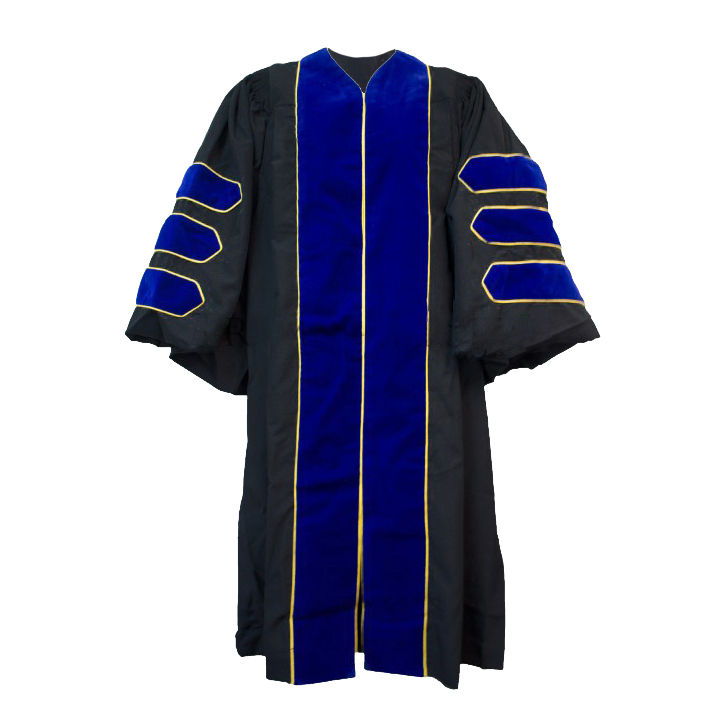 PhD Blue with Gold Piping