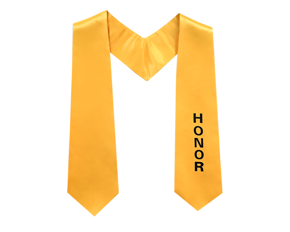 Gold Stole with Black Print