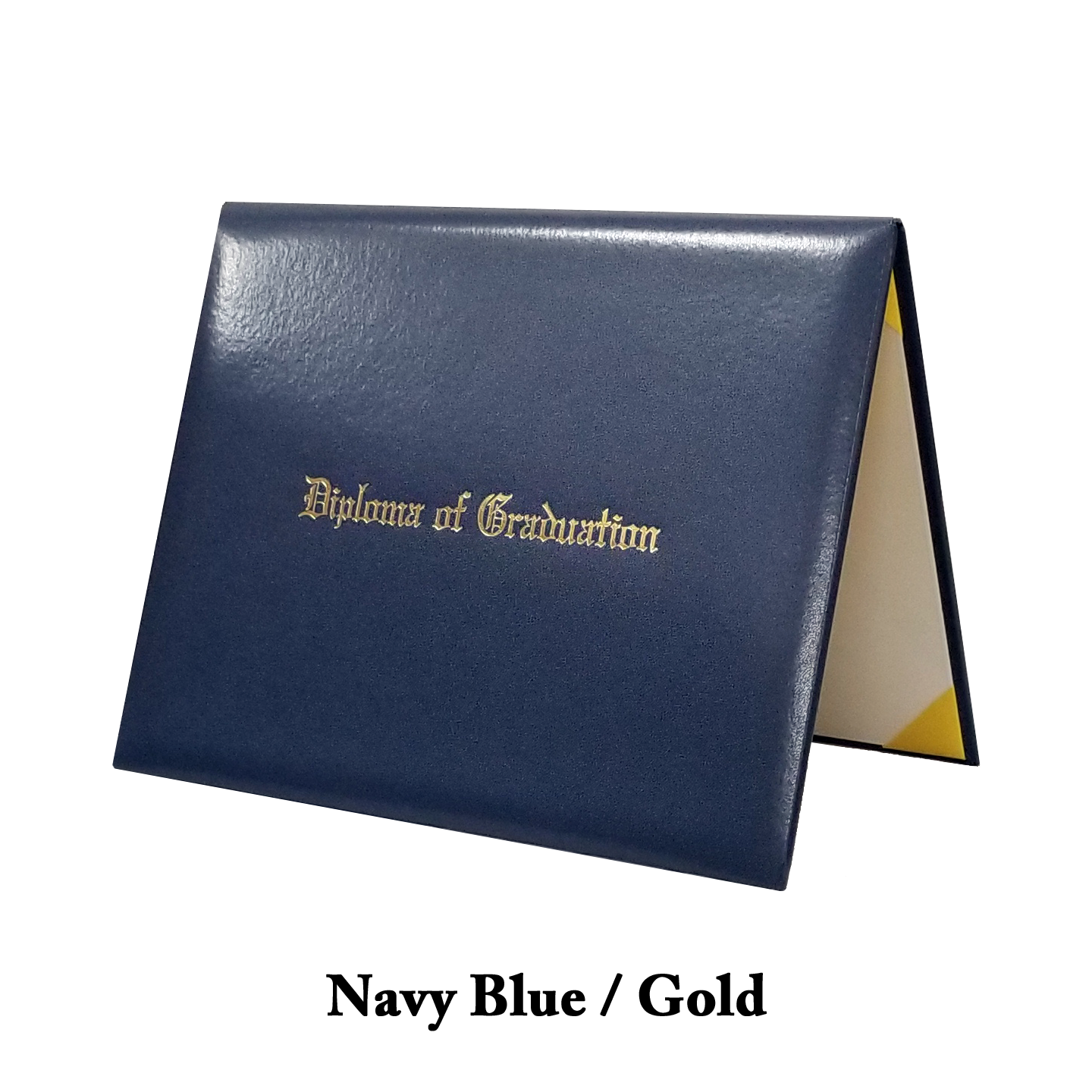 Navy Blue Outside / Gold Inside Stamped 