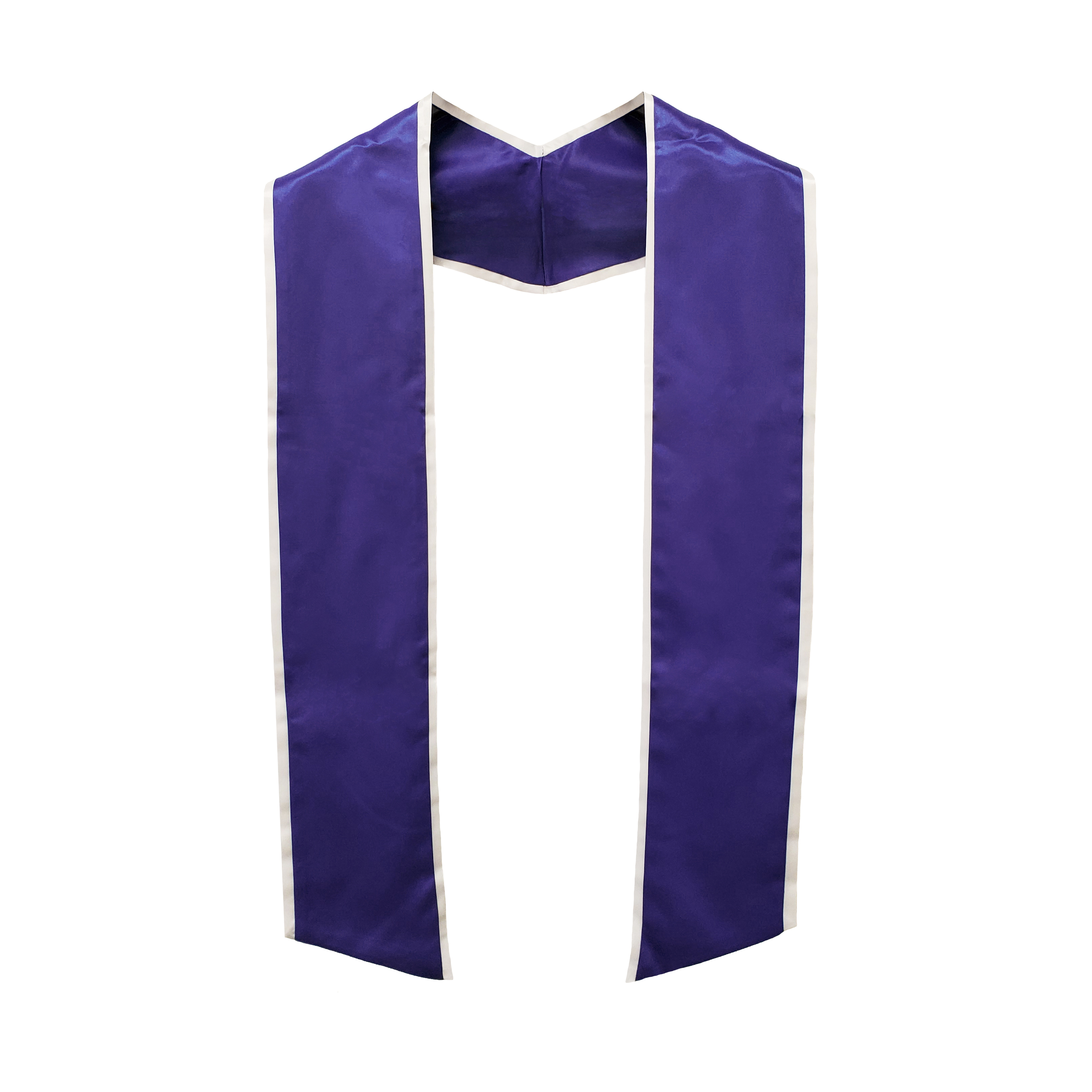 Purple Stole with White Trim