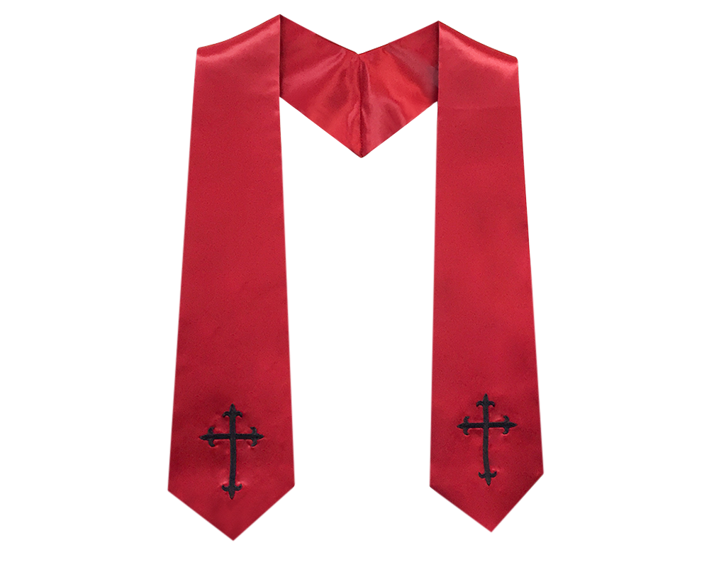 Red Stole with Black Cross