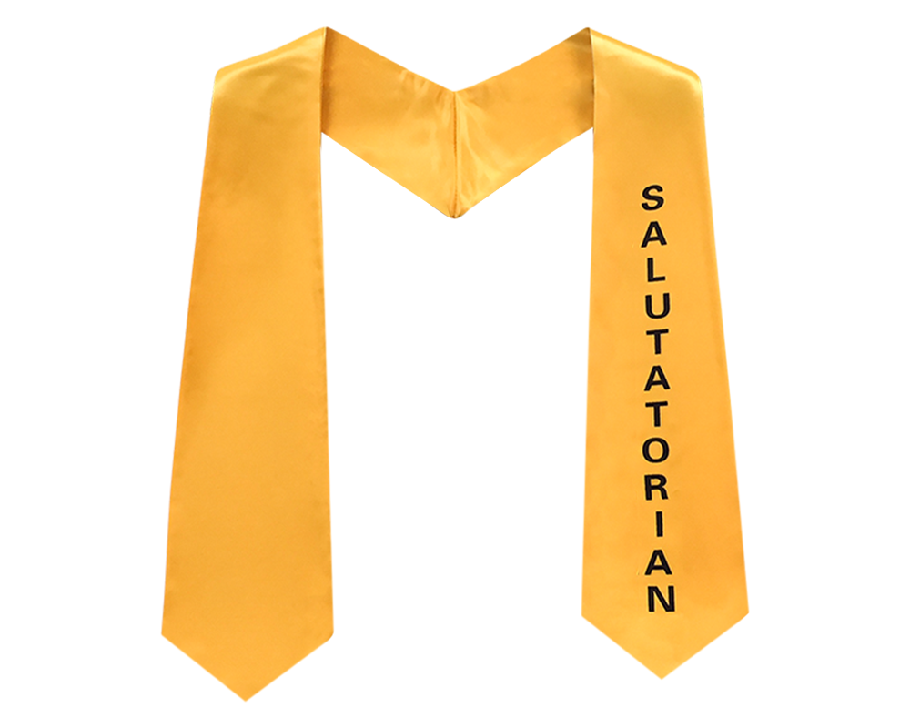 Gold Stole with Black Print