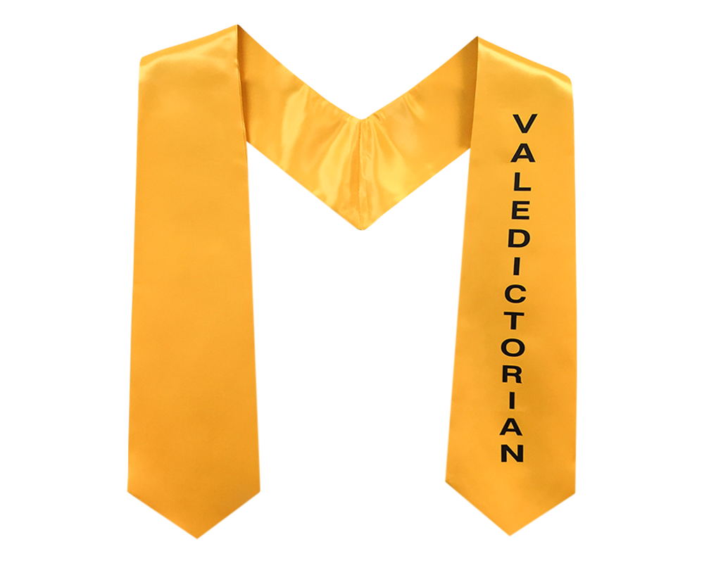 Gold Stole with Black Print