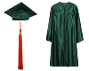 Cap, Gown and Tassel Set : Shiny Finish