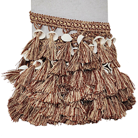 Clearance Tassel Fringe with Seashell: 3.5 inch - 5 yards