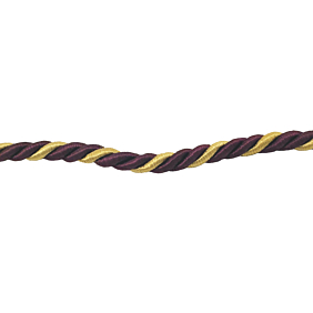 Burgundy / Gold Twisted Cord: 10 yards